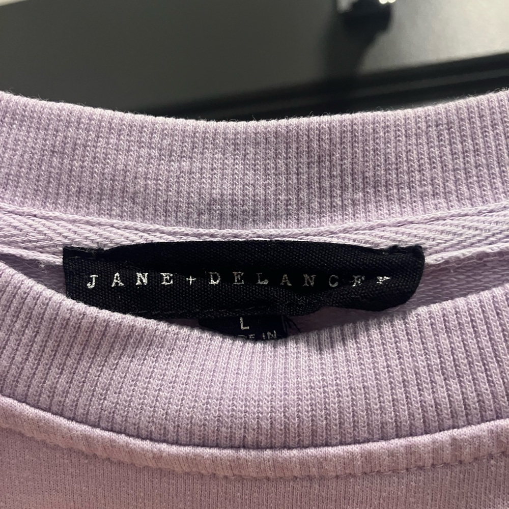 Jane and Delancey Light Lavender Drawstring Sweatshirt - Picture 3 of 4